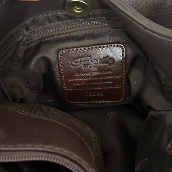 Like new condition Fossil chocolate brown leather shoulder bag - Picture 6 of 7